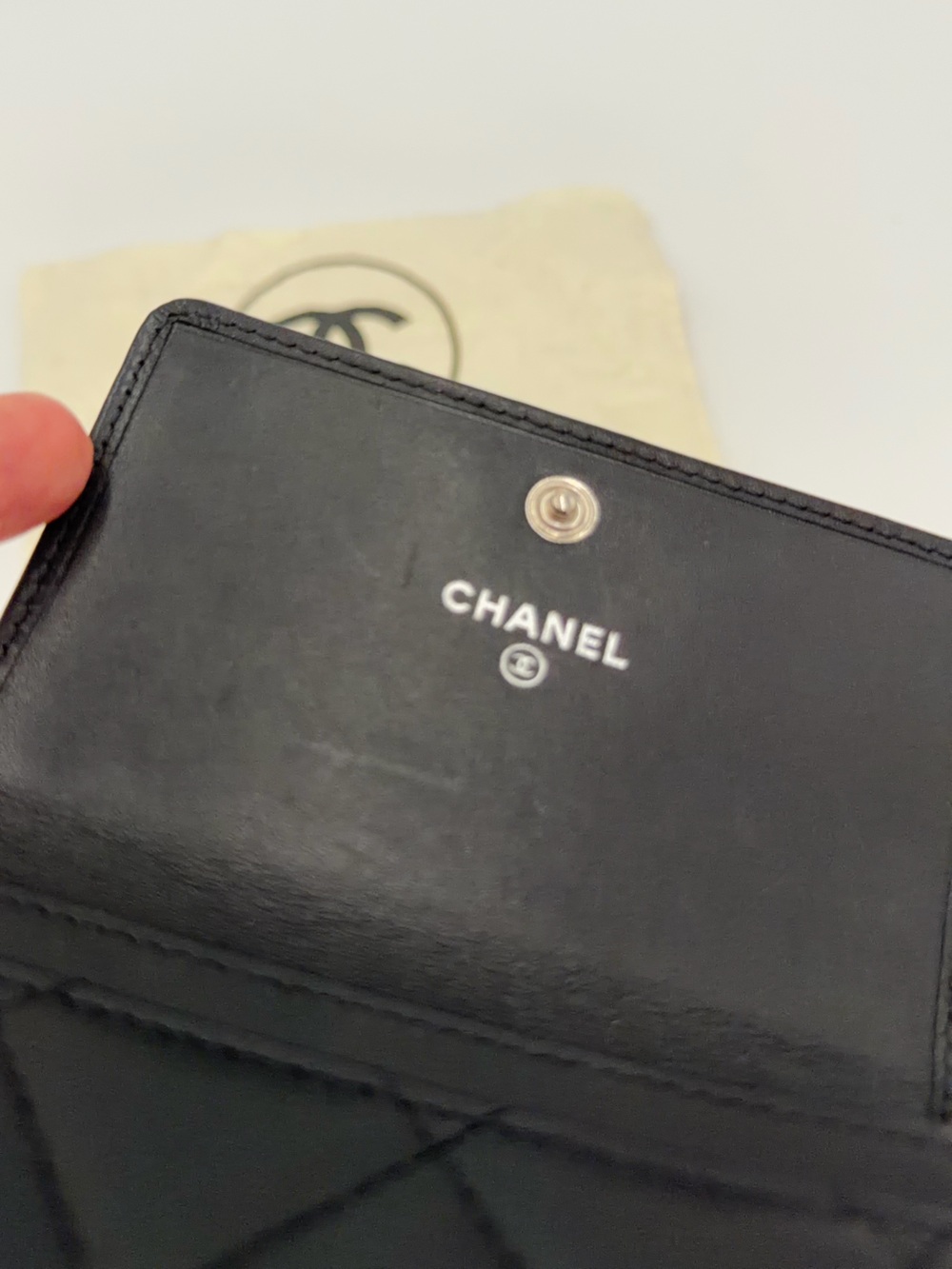 🖤🩷CHANEL Black Cambon CC Flap Card Holder Wallet w/Dust Bag and Entrupy COA - Picture 7 of 11